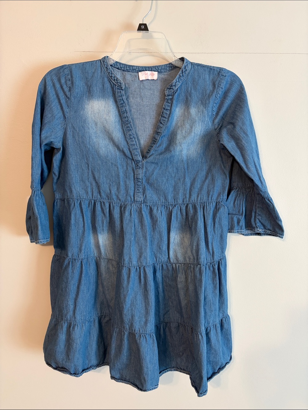 Pink Lily Blue Denim Mini Dress